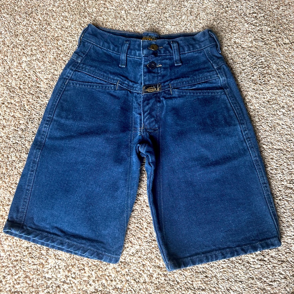 Vintage 1990s Boys Girbaud Blue Denim Shorts Size 8